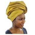 thumbnail image 2 of Gold Cotton African Head Wrap, 2 of 3