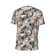 thumbnail image 5 of Rocae Colorful Flowers for Men's Mesh Quick-Dry Short Sleeve Workout T-Shirt,Mens Crew Neck Tee Lightweight Soft Classic T Shirts XX-Large, 5 of 9