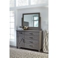 thumbnail image 3 of Benzara BM187763 Five Drawer Wooden Dresser with Plank Design, Rustic Gray - 42 x 60 x 20 in., 3 of 3