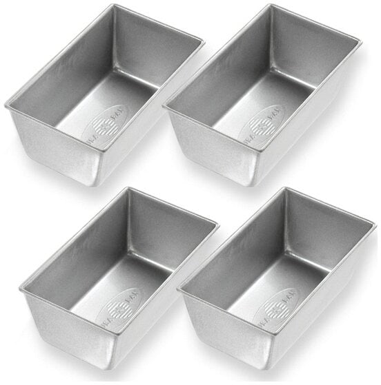 USA Pan Mini Loaf Bread Pan, Set of 4 5.5" x 3" x 2.25"