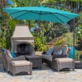 thumbnail image 4 of CHYVARY 8.2 x 8.2ft Outdoor Patio Offset Hanging Cantilever Umbrella W/Base for Deck, Poolside and Garden,Lake Blue, 4 of 7