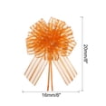 thumbnail image 2 of Uxcell 5Pcs 6" Organza Large Pull Bow Gift Wrapping Bows Ribbon Chiffon Yarn Orange for Wedding Baskets Presents, 2 of 6