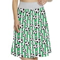 thumbnail image 1 of Women's Soccer Stripes Outdoor Sports Theme A-line Printed Skirt Casual Wear, 3XL, White Black and Green, by Ambesonne, 1 of 6