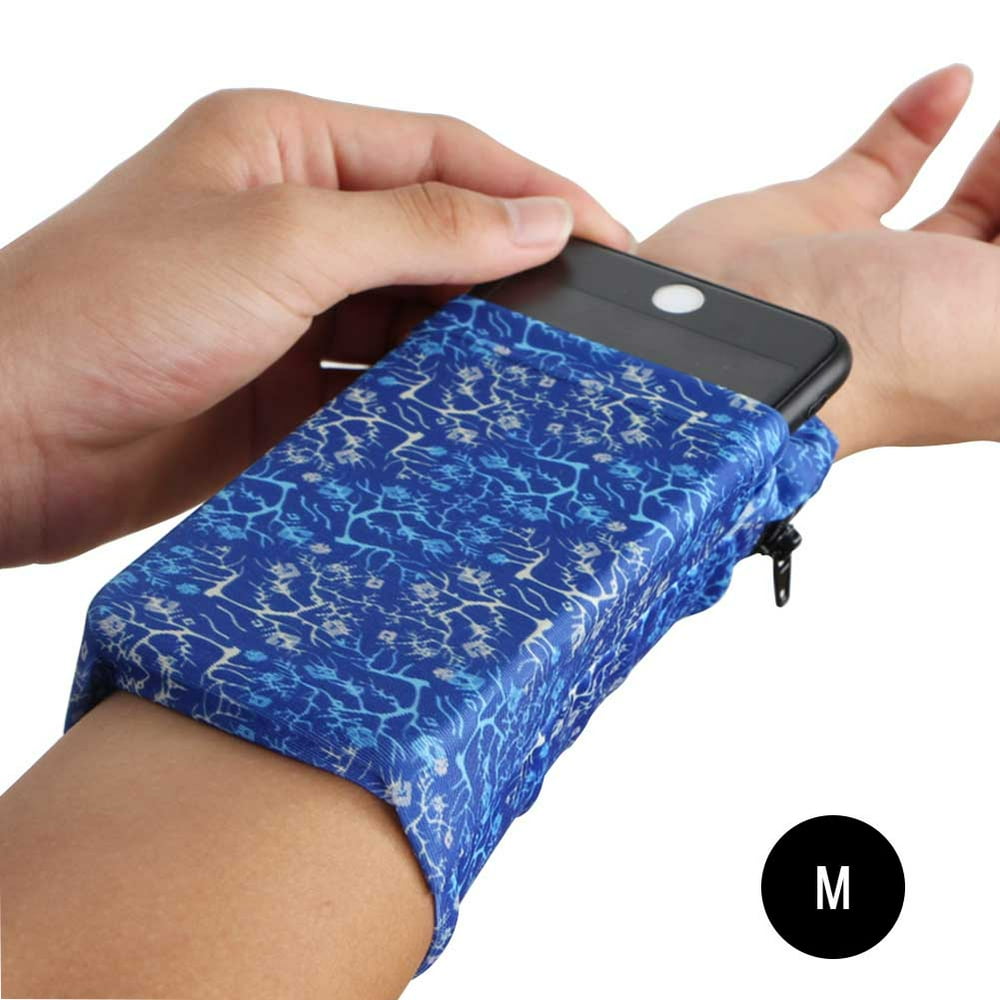 New Men Women Sports Mobile Phone Arm Bag Running Hand Bag Wrist Bag Double Side Wrist Wallet