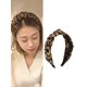 thumbnail image 3 of Diadema con estampado de leopardo para mujeres y niñas, diadema con lazo ancho anudado, 3 of 5