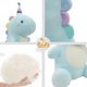 thumbnail image 2 of Cute Dinosaur Plush Stuffed Animal Plush Toys,Stuffed Squishy Animal Kawaii Pillow,Soft Cartoon Plushie Hugging Toy Gifts for Kids Sleeping (Pink,13.8, 2 of 4