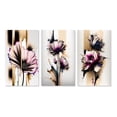 thumbnail image 2 of Designart "Pink Gerbera on Abstract Fusion II" Floral & Botanical Wall Art Set Of 3 - gerbera Pink Gallery Set For Office Decor, 2 of 6