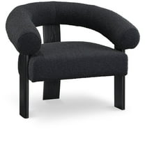 Meridian Furniture Winston Black Boucle Fabric Accent Chair