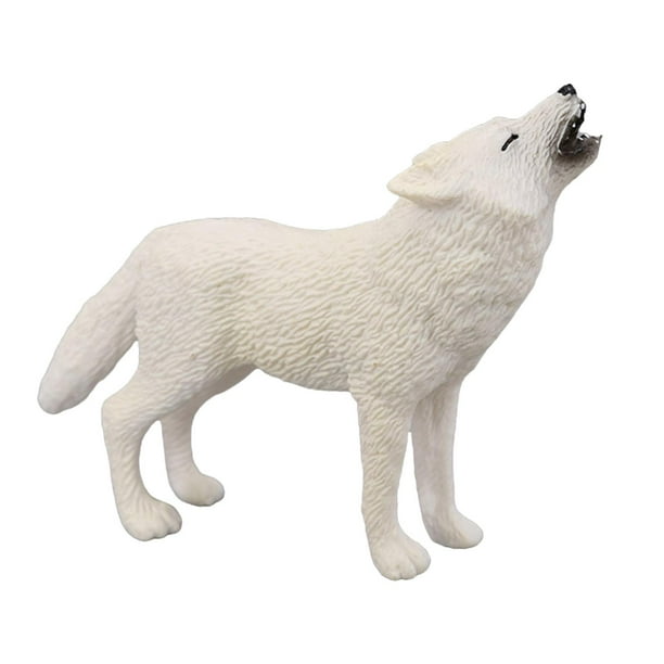 Figuras de lobo realistas, paquete de zoológico sin BPA, modelo en miniatura para regalo de Navidad Lobo ártico