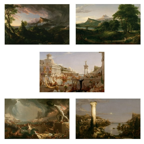 Thomas Cole - Course of Empire - Complete Set - 5 Art Prints - 11x17