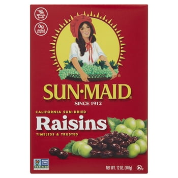 Sun-Maid California Sun-Dried Raisins, Dried Fruit y Snack, 12 oz