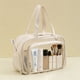 thumbnail image 5 of Bolsa de almacenamiento de viaje para artículos de aseo, impermeable, con separación para artículos húmedos y secos, bolsa de cosméticos portátil de PVC para gimnasio, deportes y viajes, estuche de, 5 of 6