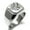 Silver, variant on Stainless Steel Ferocious Bear Claw Engraved Square Flat Top Biker Style Polished Ring