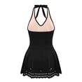 thumbnail image 5 of Duoif Womens Swimsuits Deep V Neck Hollow Flower Skirt Bikini Swimsuit 2026 Bathing Suit for Women Black XXL, 5 of 9