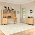 thumbnail image 2 of Bush Furniture Somerset 72W Desk with Hutch and File Cabinet in Maple Cross, 2 of 8
