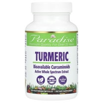 Paradise Herbs Turmeric, 120 Vegetarian Capsules (250 mg per Capsule)