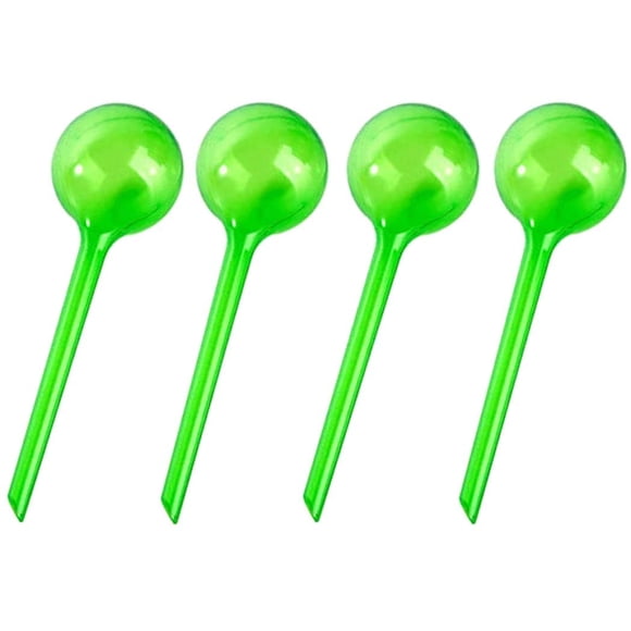 4Pcs Plant Watering Bulbs, Automatic Self-Watering Globes Plastic Balls Garden Water Device Watering Bulbs for Plant (Large,4pcs Green)