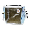 thumbnail image 5 of perfeclan Bird Carrier Crossbody Bag Visible Window Small Animals Shoulder Bag Travel Parrot Cage for Hiking Picnic Outdoor Use Camping blue, 5 of 9