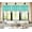 Green Mint, variant on 1Pc Wave Green Mint color waterfall valance with tassels faux silk rod pocket semi sheer ascot dressing window 55" wide X 18" long for kitchen décor