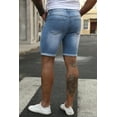 thumbnail image 1 of ABPHQTO Pantalones cortos de mezclilla de hombre de tiro bajo desgastados azul cielo para hombre, 1 of 5