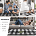 Plaid Rug 27.5 X 43 Inches Non Slip Black And White Check Rugs Indoor ...