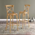 thumbnail image 2 of Bar Stool Chair Barstool, Natural, Wood, Pub Cafe Bistro Dining Kitchen Hospitality Restaurant, Modern Contemporary HB33831, 2 of 11