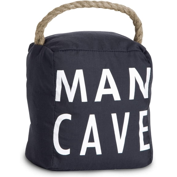Pavilion Gift Company Man Cave Door Stopper, 5" x 6", Gray, White