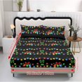 thumbnail image 5 of Jeiento Christmas Lights Print 3 Piece Bedding Set, Deep Pocket Bed Fitted Sheet with 2 Matching Pillow Shams, Soft Breathable Bed Cover Set for Holiday Bedroom Decor, Twin Size, 5 of 7
