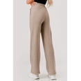 thumbnail image 5 of Waffle Fleece Lined Straight Leg Sweatpants - Heather Brown, 5 of 11
