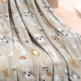 thumbnail image 3 of Cute Shih Tzu Dog and Coffee Pattern Blanket,Comfortable Soft Flannel Throw Blanket,All Season,Warm Lightweight Blankets for Sofa Bed Couch Living Room Chair,30"x40", 3 of 4