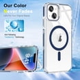 thumbnail image 3 of iPhone 13/14 Phone Case[with Invisible Camera Stand][with Magsafe][Military Grade Drop Protection][with Detachable Button]Fast Wireless Charging Anti-Fingerprint Case for iPhone 13/14,6.1”,Blue, 3 of 14