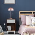 thumbnail image 3 of Novogratz x Globe Electric Haydel 21" 2-Light Matte Rose Gold Table Lamp,67333, 3 of 9