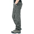 thumbnail image 2 of TAIAOJING Mens Sweatpants Fashion Casual Multi Pocket Zipper Buckle Male Cargo Pants Outdoor Pants Tooling Pants, 2 of 9
