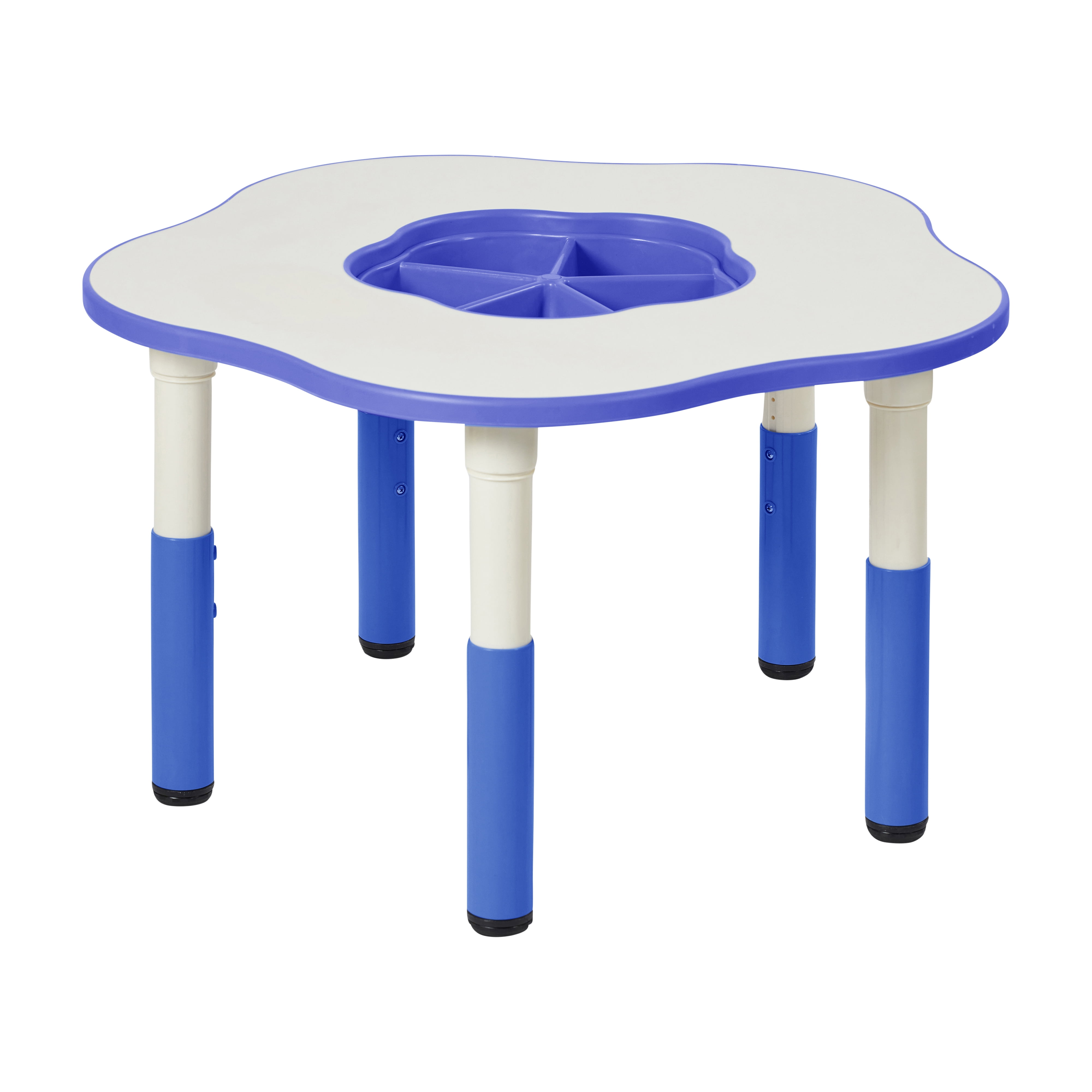 ECR4Kids Flower Resin DryErase Adjustable Activity Table with