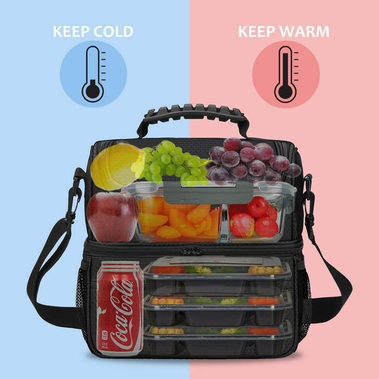 Insulated Lunch Bag or Multi-Compartment Bento Box with Built-In Ice-Pack 