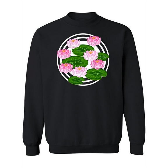 Lotus Flowers Sweatshhirt Sweatshirt Women -Image by Shutterstock, Female Small