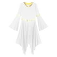 thumbnail image 5 of Alvivi Women's Praise Worship Dance Dress Lyrical Dance Costume Liturgical Dancewear White L, 5 of 7