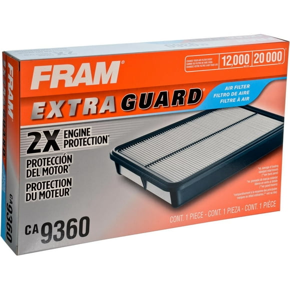 Filtre à air CA9360 Extra GuardMD de FRAM(MD) Aide à prévenir la réduction de l’accélération et de la puissance du moteur.