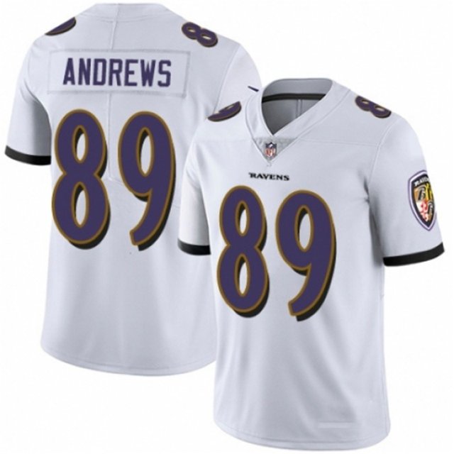 Nueva Camiseta De Béisbol Cardigan Ravens Baseball #89 Andrews Summer Sportswear White-Xxl