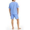 thumbnail image 5 of Hanes Men's Short Sleeve Pajama Set, Blue, Small, 5 of 6