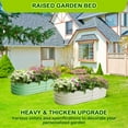 thumbnail image 6 of 2 Pcs 4.5x2x1ft Galvanized Raised Garden Bed Outdoor,Planters for Outdoor Plants,Open-Ended Base Planter Raised Boxes,Oval Metal Planter Box for Vegetables, Flowers, Fruits,Rubber Edge, 6 of 9