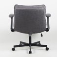 thumbnail image 3 of Criss Cross Legged Office Chair with Wheels and Flip-Up Arms, Upholstered Criss Cross Desk Chair, Wide, 3 of 7