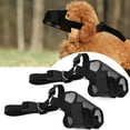 thumbnail image 4 of 2Pcs Pet Anti Bite Mesh Dogs Muzzles Pet Mouth Cover Anti Breakout Anti-Shedding Black(XL), 4 of 8