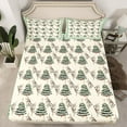thumbnail image 3 of Homewish Winter Christmas Tree Twin Sheet Sets, Rustic Farmhouse Twin Fitted Sheet, Western Tribal Aztec Flat Sheet, Super Cozy Room Decor, 3-Piece, 3 of 8