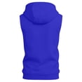 thumbnail image 5 of Dresfit Hoodie Mens Zip Up Sleeveless Tank Tops Drawstring Hooded Vintage Shirts 2026 Summer Loose Big and Tall Oversized Workout Sweatshirt Royal Blue 2XL, 5 of 5