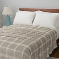 thumbnail image 3 of Mainstays Printed Textured Velvet Plush Super Soft Bed Blanket, Full/Queen Size, Washed Stone Plaid, 3 of 8