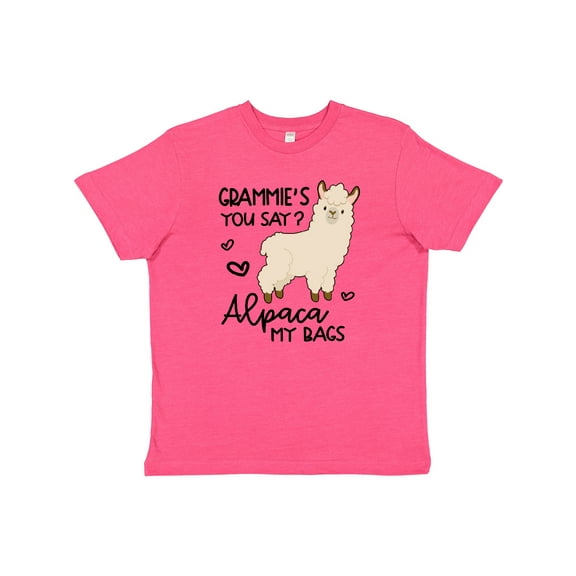 Inktastic Grammie's You Say Alpaca My Bags Youth T-Shirt