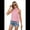 Pink, variant on Tank Top for Women Pleated High Neck Halter Tops Pink XL