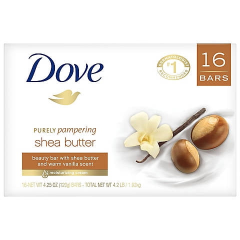 Dove Purely Pampering Shea Butter Beauty Bar, 16 ct./4 oz