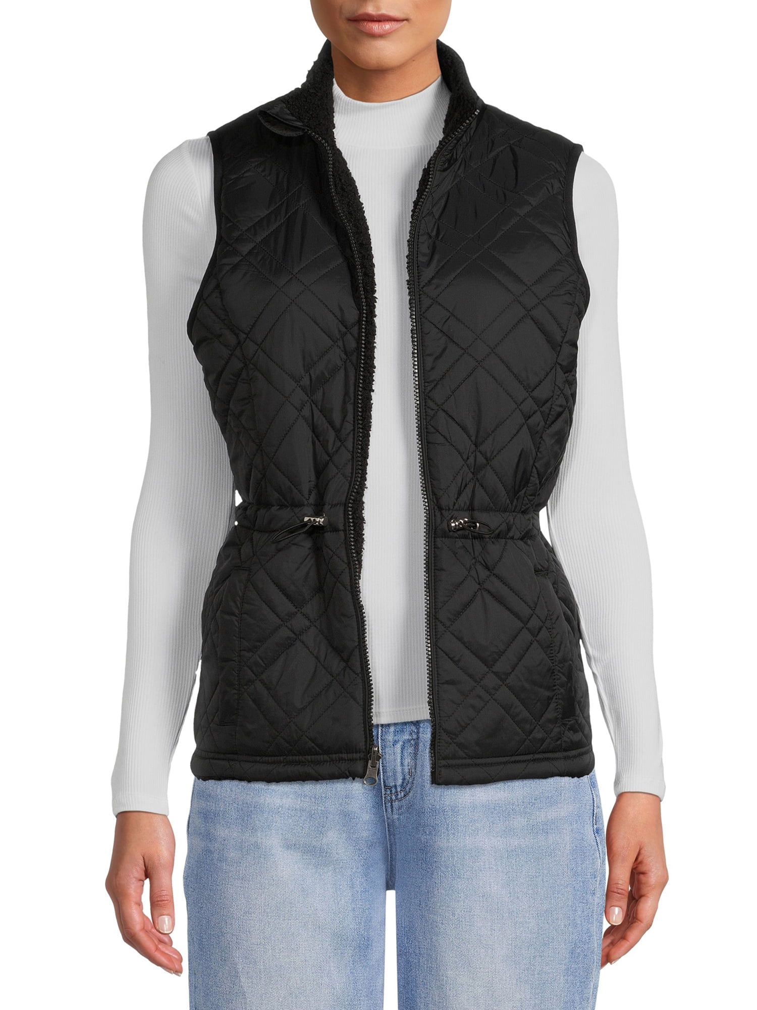 Time and Tru Women's and Women's Plus Size Reversible Quilted Vest